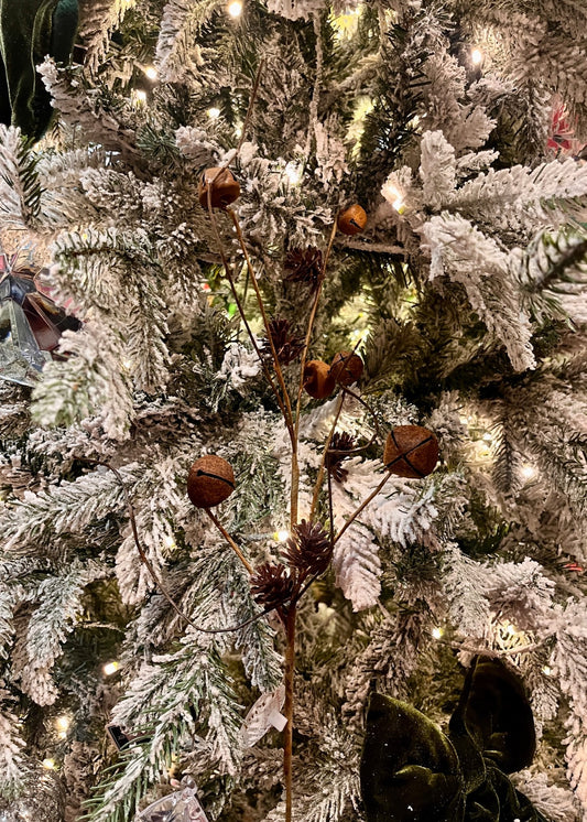 RUSTY BELL PINECONE SPRAY XX11356