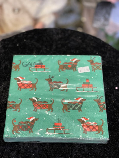 DACHSHUND 3PLY 20 PACK NAPKINS XX4253