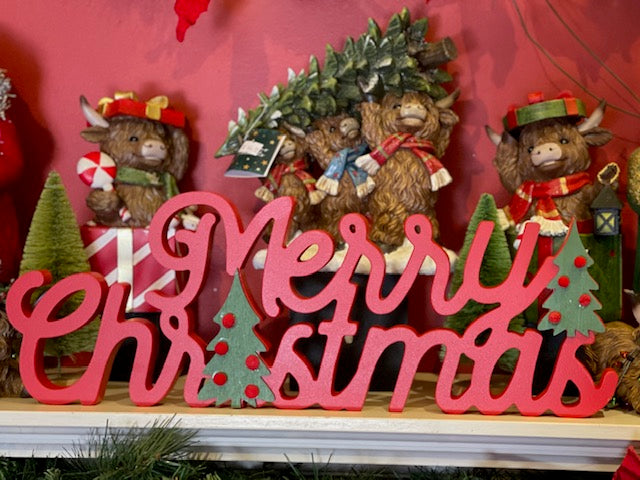 Red Merry Christmas Sign XX7983