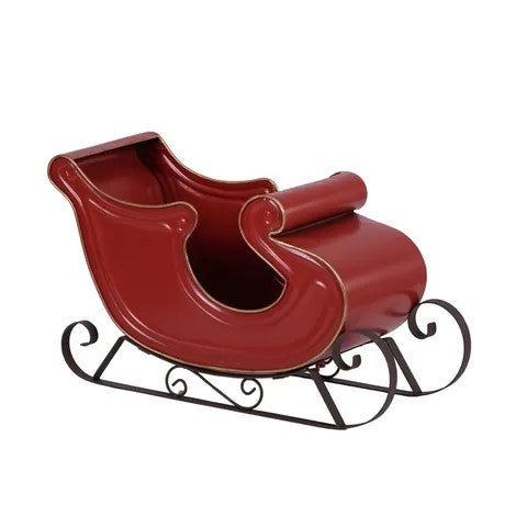 RED METAL SLEIGH LARGE XX8654