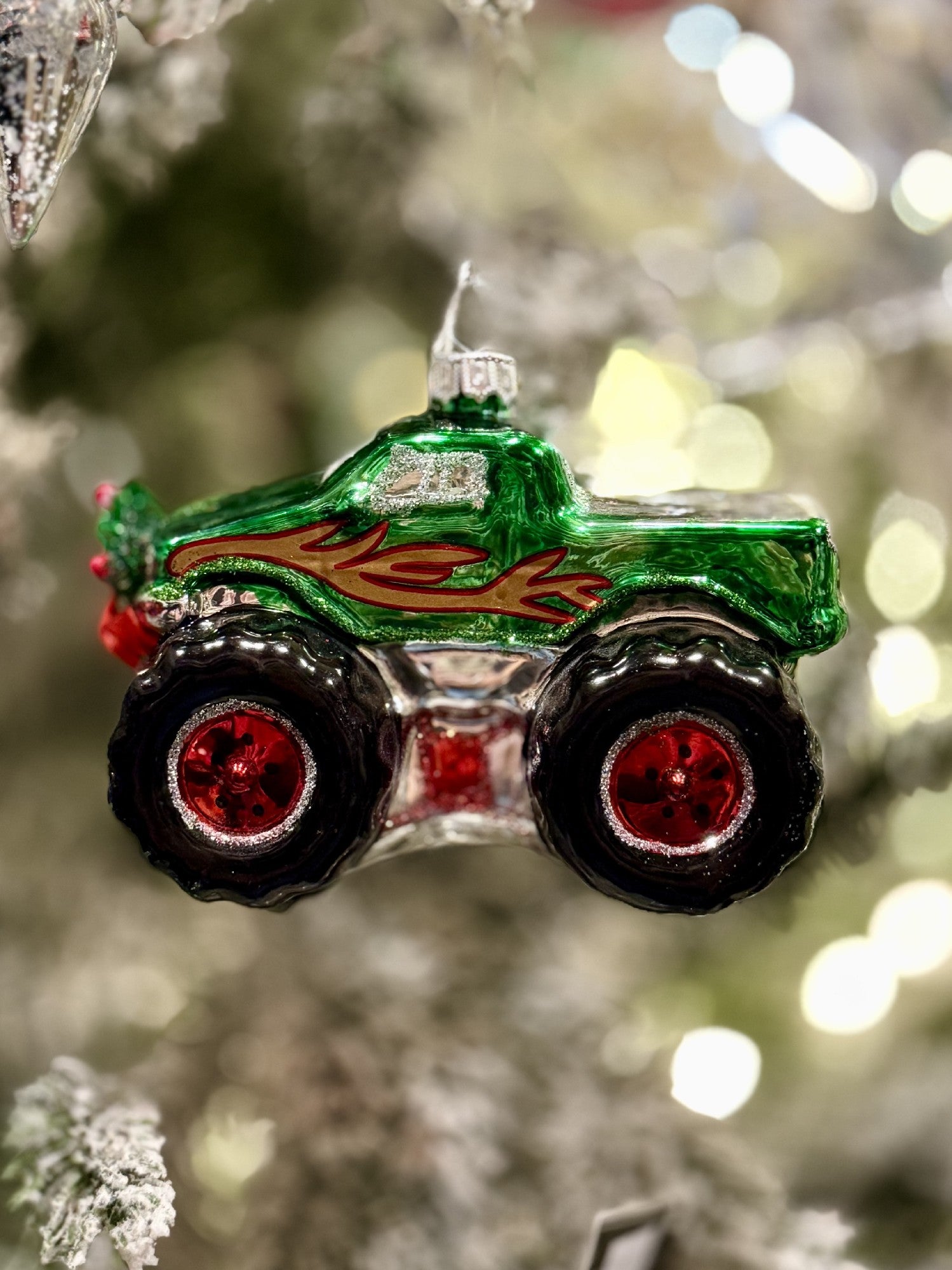 Green Monster Truck Ornament XM0493