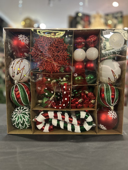 RED/GREEN 100 PIECE DECO BOX XM0136