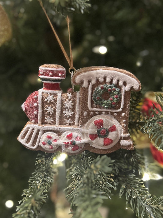 GINGERBREAD TRAIN HANGING ORNAMENT XM0057