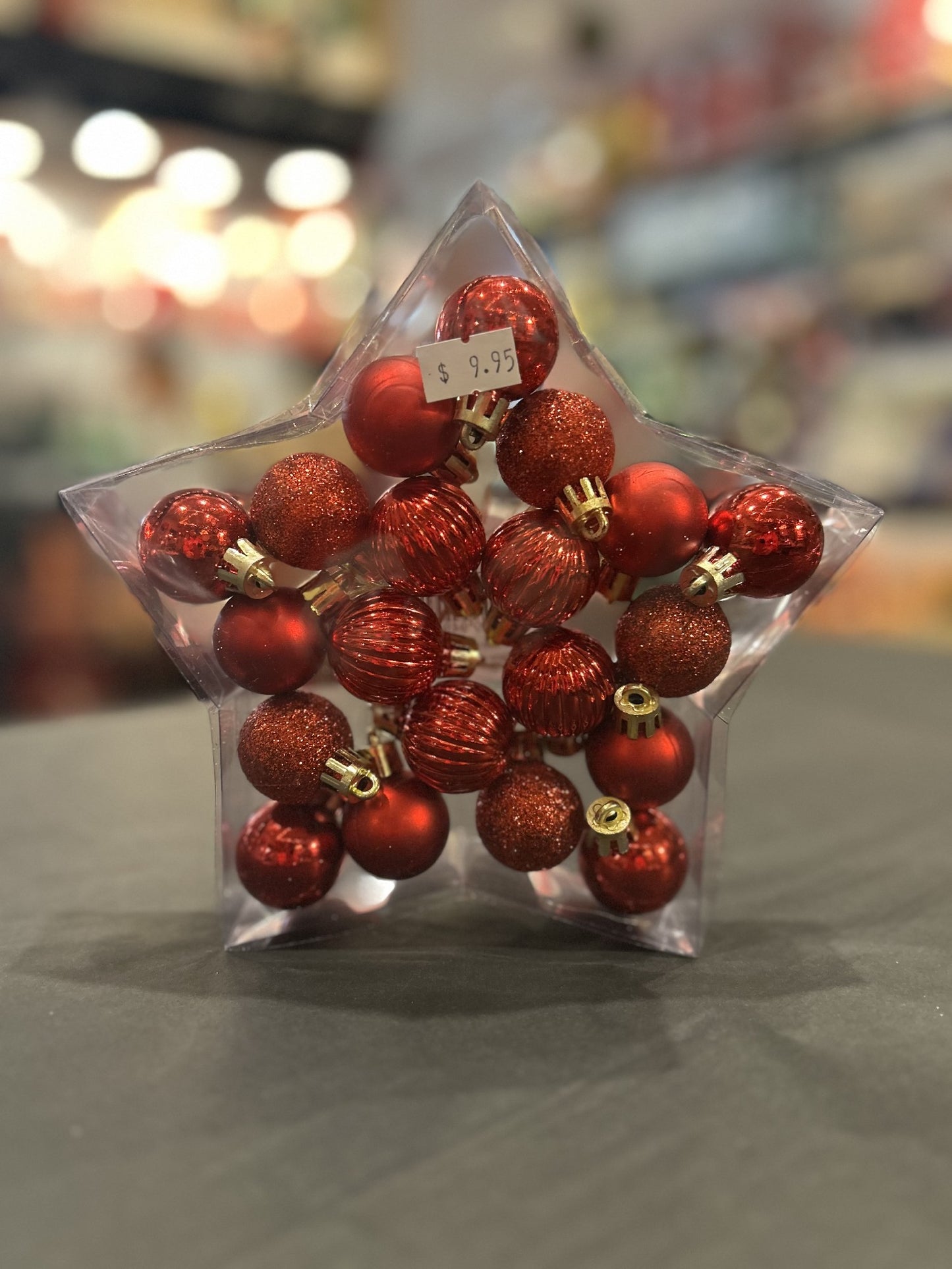Star Box S/20 Baubles PS 3cm Red