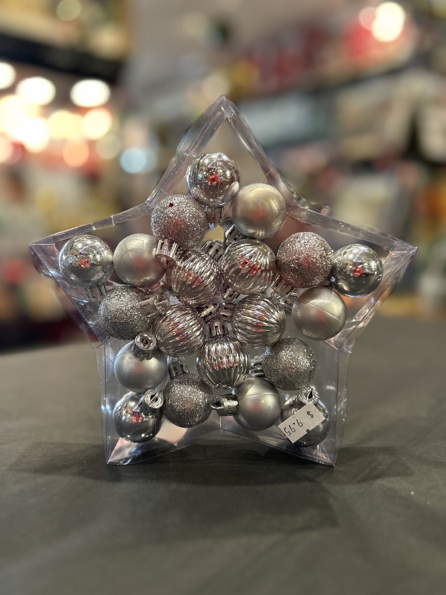 Star Box S/20 Baubles PS 3cm Silver