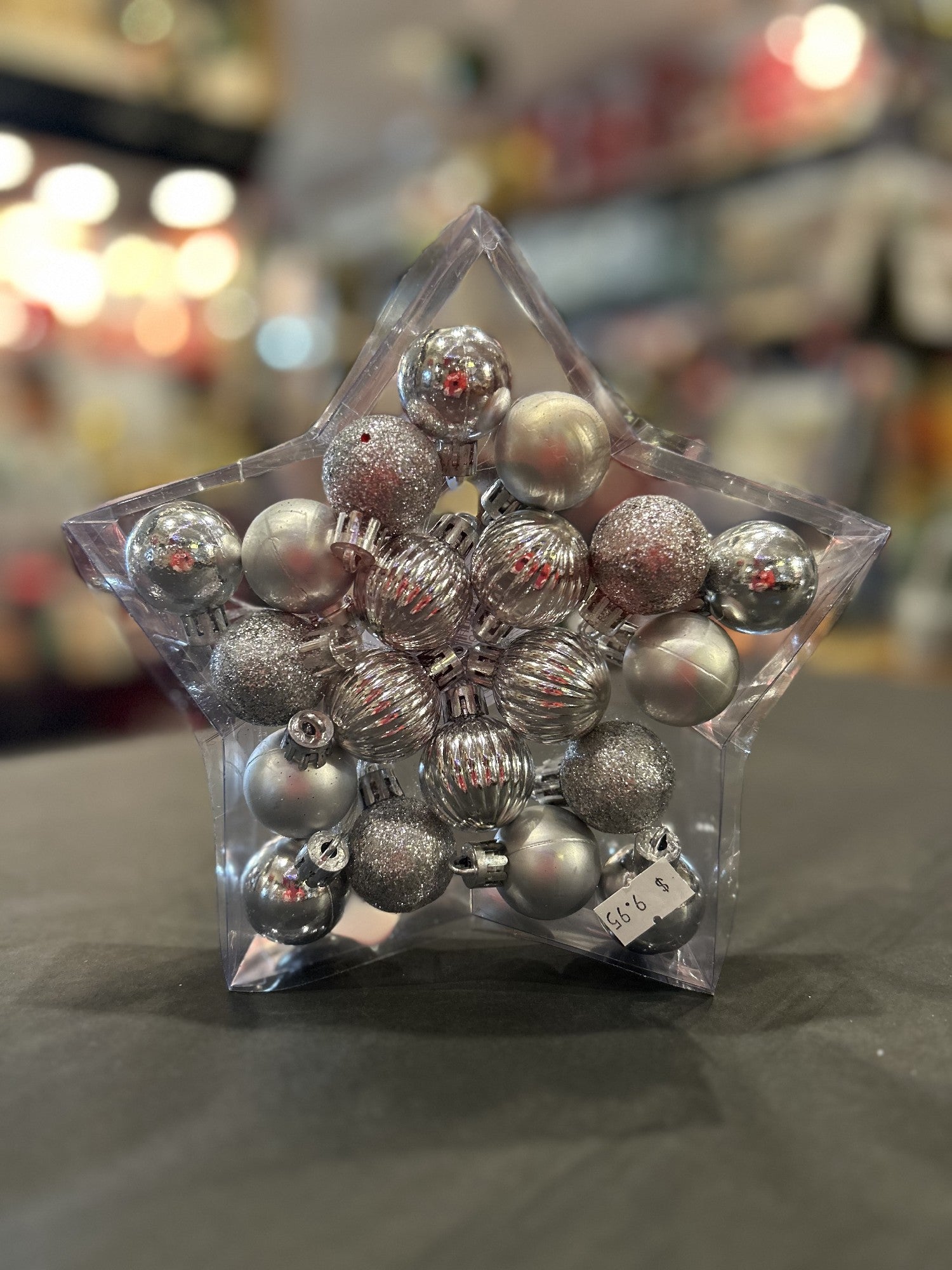 Star Box S/20 Baubles PS 3cm Silver