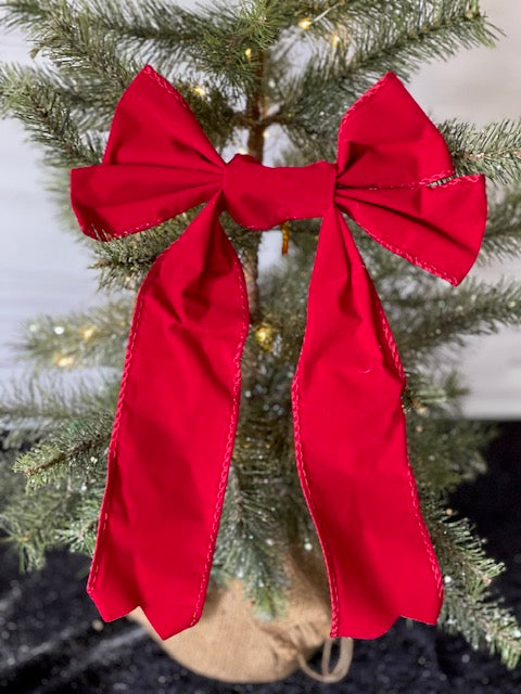 RED VELVET RIBBON BOW MEDIUM 22118877RE
