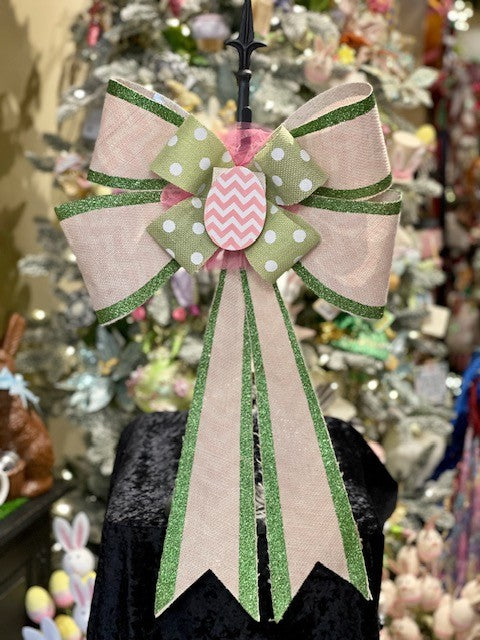 LINEN EASTER BOW DOOR HANGER