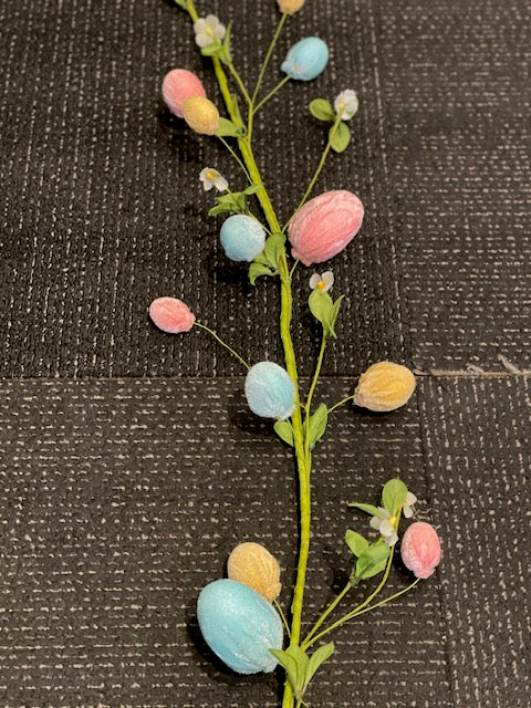 120CM VELVET EGG GARLAND EA42671