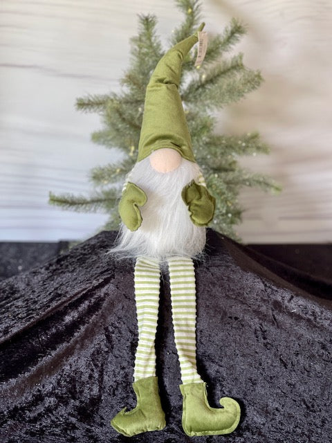 SAGE THE GNOME GREEN & WHITE WITH DANGLY LEGS X351918
