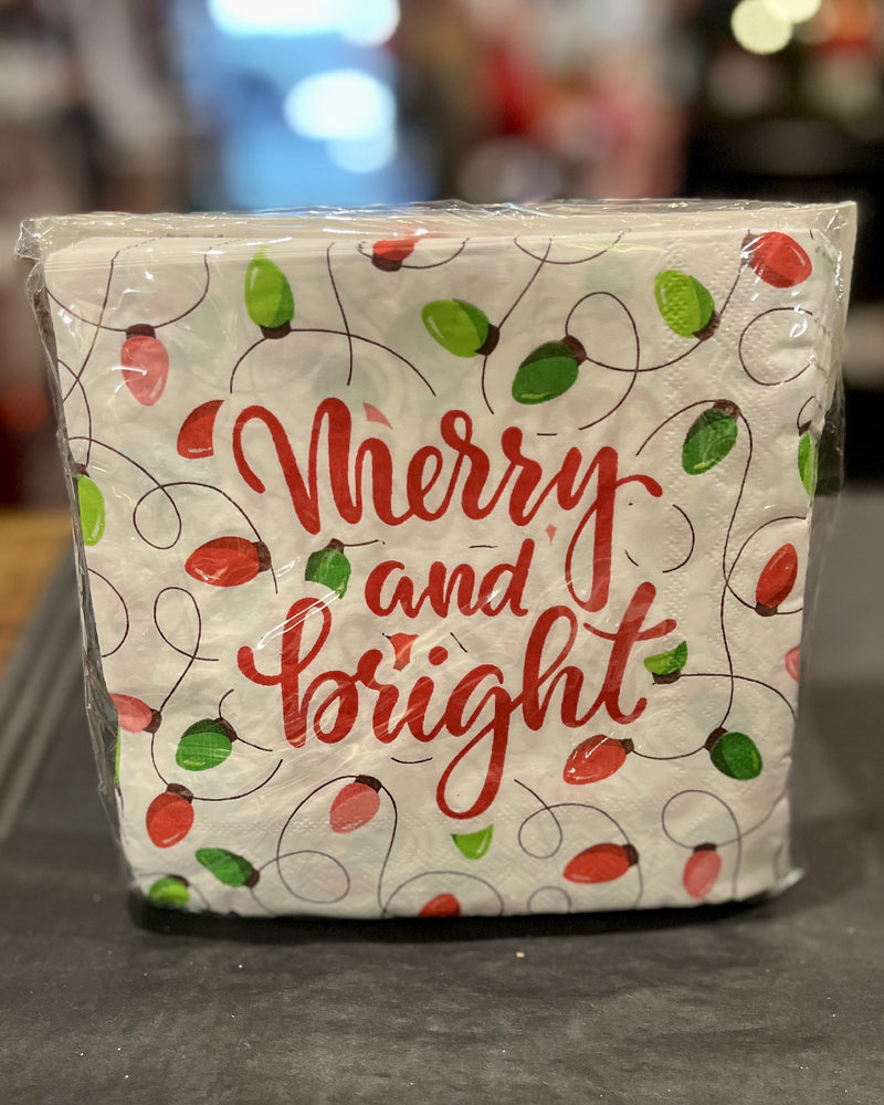 25PK MERRY & BRIGHT NAPKINS X377710