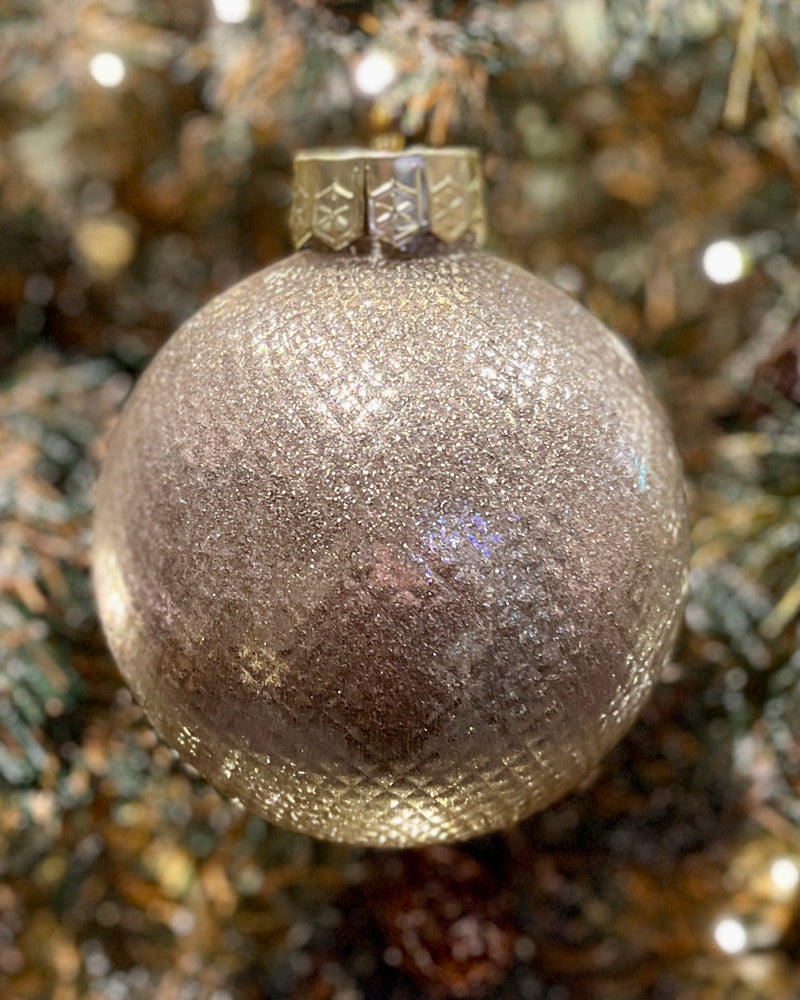 12CM CHAMPAGNE BAUBLE X381106