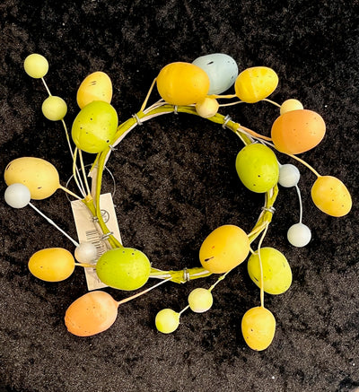 20CM PASTEL EASTER EGG WREATH EA00371