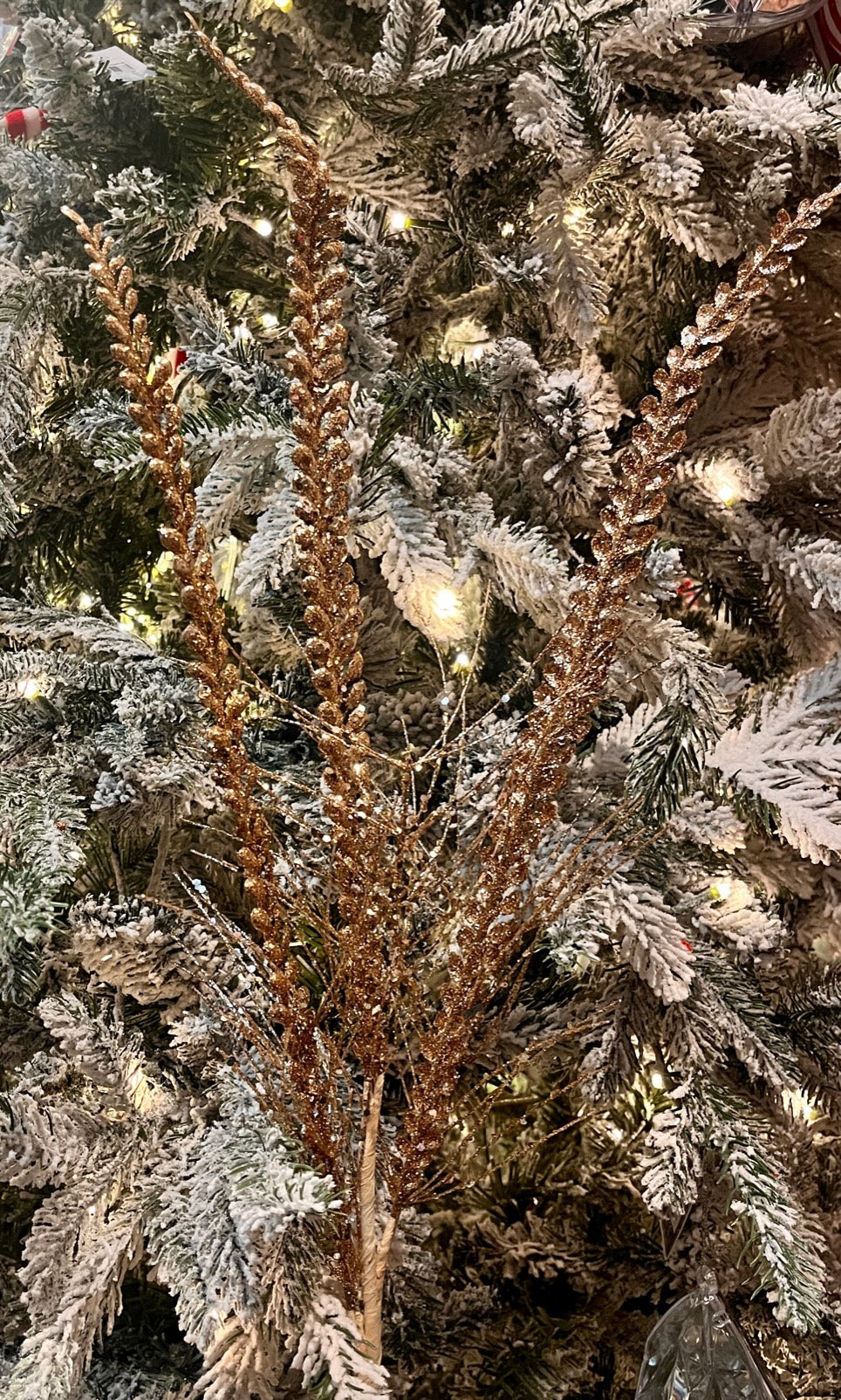 85CM ROSE GOLD GLITTER STEM X420379