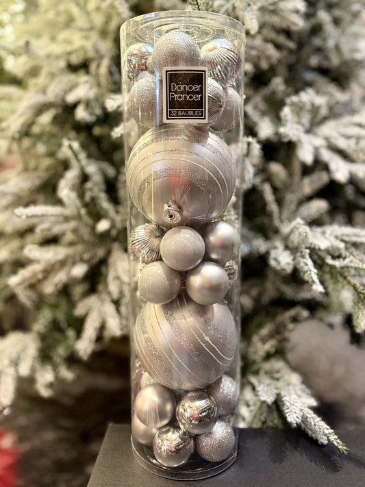 32 PACK BULK BAUBLE-SILVER X421598
