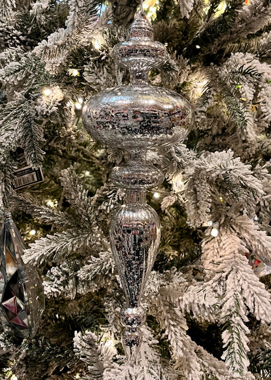 35CM MERCURY SILVER FINIAL X421772