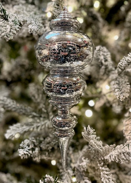 25CM MERCURY SILVER FINIAL X421789