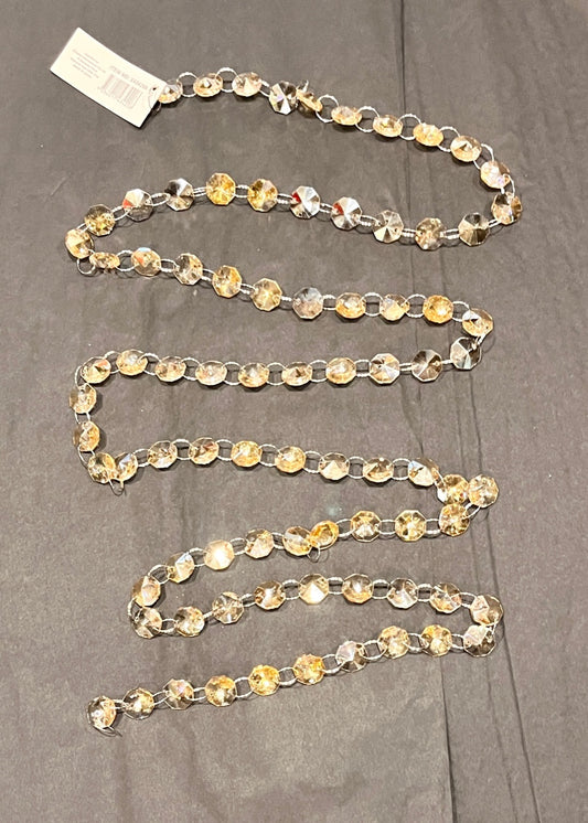 180CM CHAMPAGNE CRYSTAL GARLAND X44208