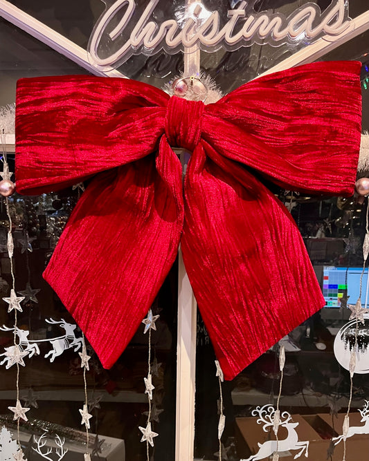 LARGE RED VELVET BOW X440131