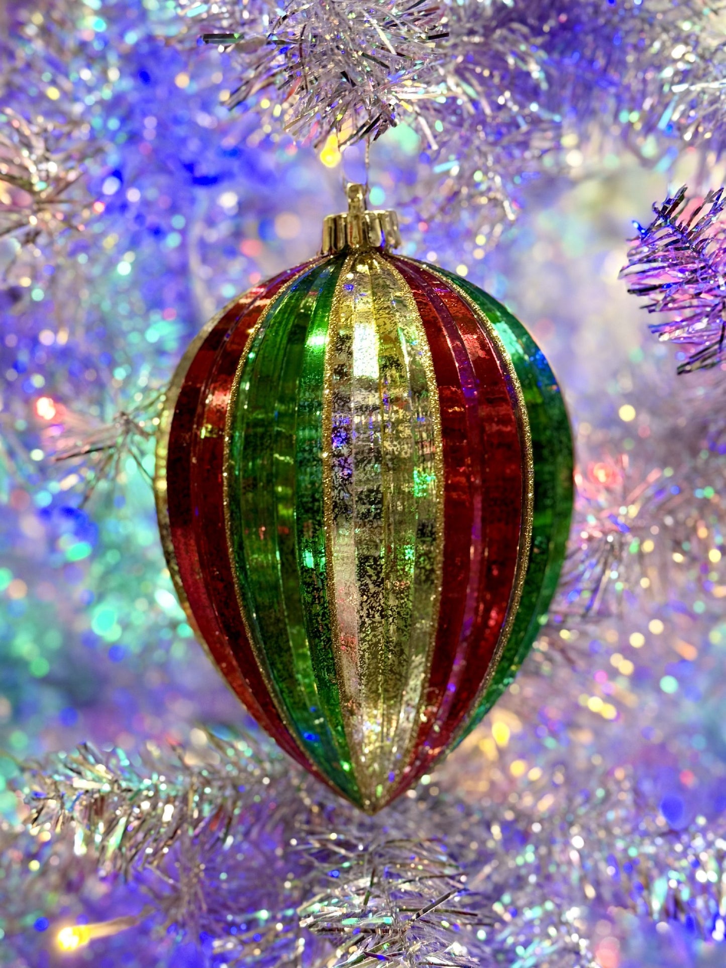 SHATTERPROOF HARLEQUIN ONION HANGING ORNAMENT X442524