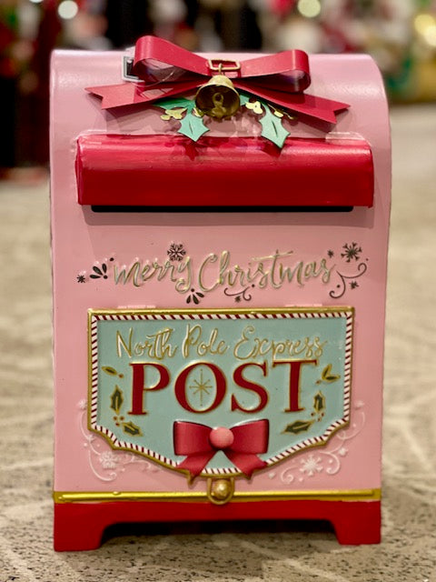 PRETTY IN PINK METAL MAIL BOX X443224