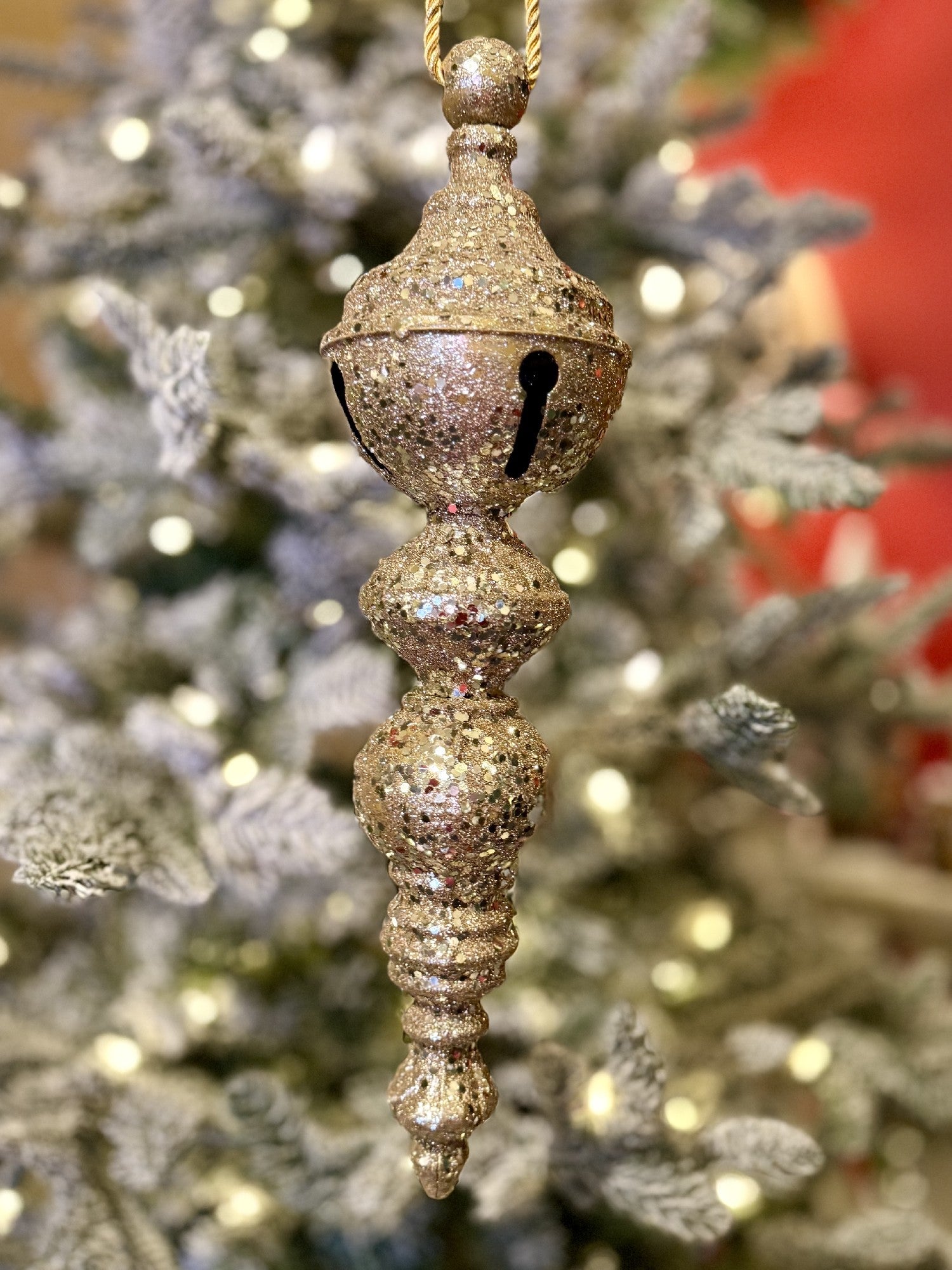 CHAMPAGNE GLITTER METAL FINIAL 45CM X444870