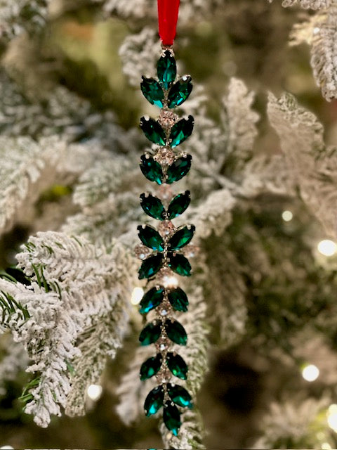 EMERALD CRYSTAL DROP TREE ORNAMENT X445549