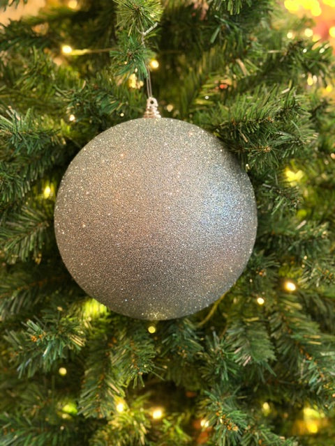 20CM SAGE GLITTER BAUBLE X493427