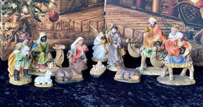 11 PC NATIVITY SCENE WITH WISE MEN ON CAMELS NS10241