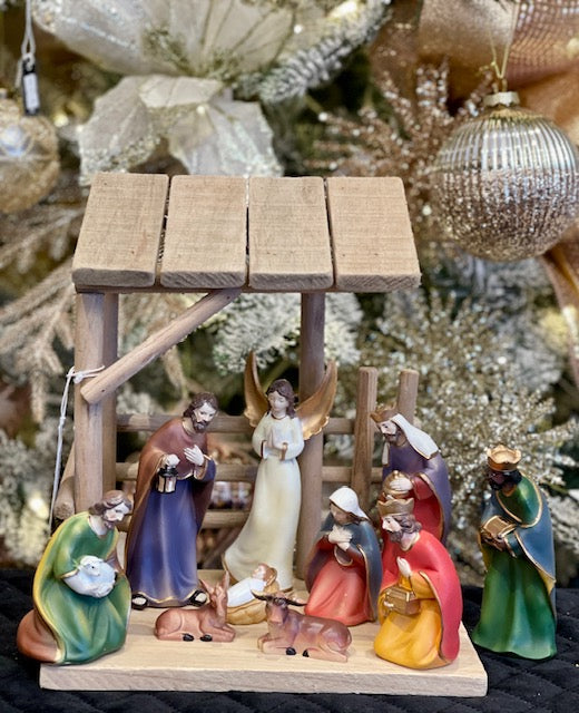 NATIVITY SET AND STABLE 10 PIECES - NS94314