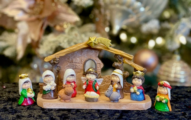 NATIVITY SET KIDDIE - 10PCS 45MM NS10362