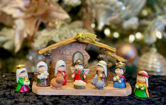 NATIVITY SET KIDDIE - 10PCS 45MM NS10362