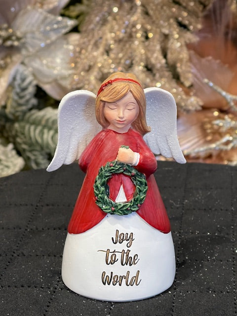 CHRISTMAS BLESSING ANGEL WITH WREATH - ST10401
