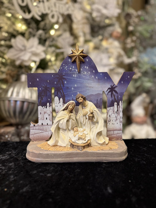 HOLY FAMILY SCENE - JOY BACKGROUND NST10419