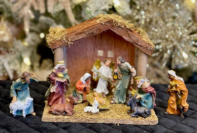 NATIVITY SET AND STABLE - NS10430