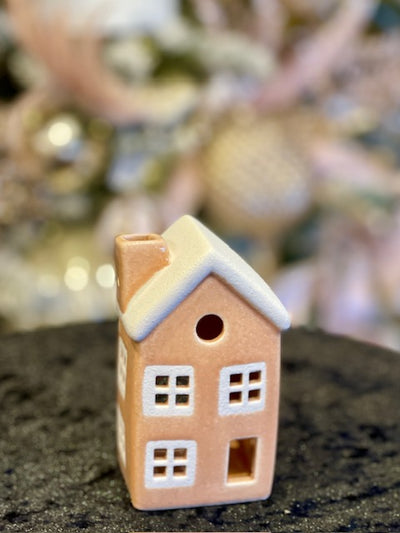 NEW HAMPSHIRE STONEWARE VILLAGE - CREAM SMALL SALTBOX LH039
