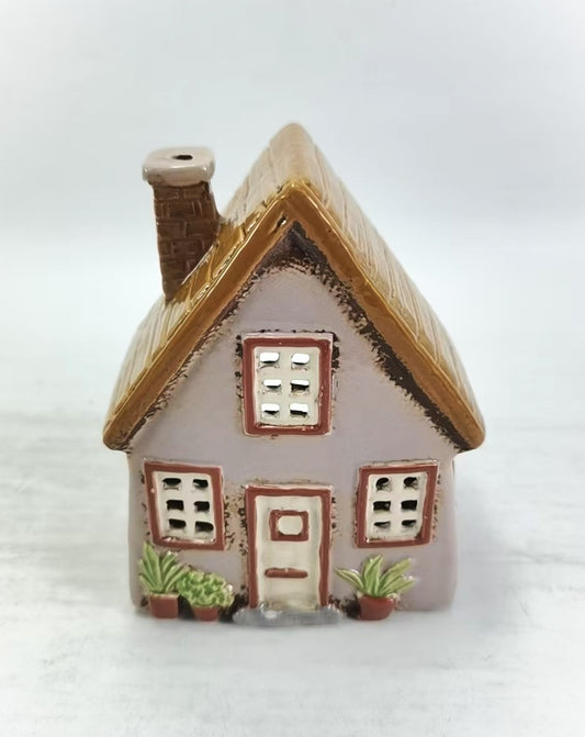 STONEWARE VILLAGE TEALIGHT HOUSE - COUNTRY COTTAGE LH048
