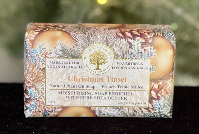 WAVERTREE & LONDON CHRISTMAS TINSEL SOAP BAR 
