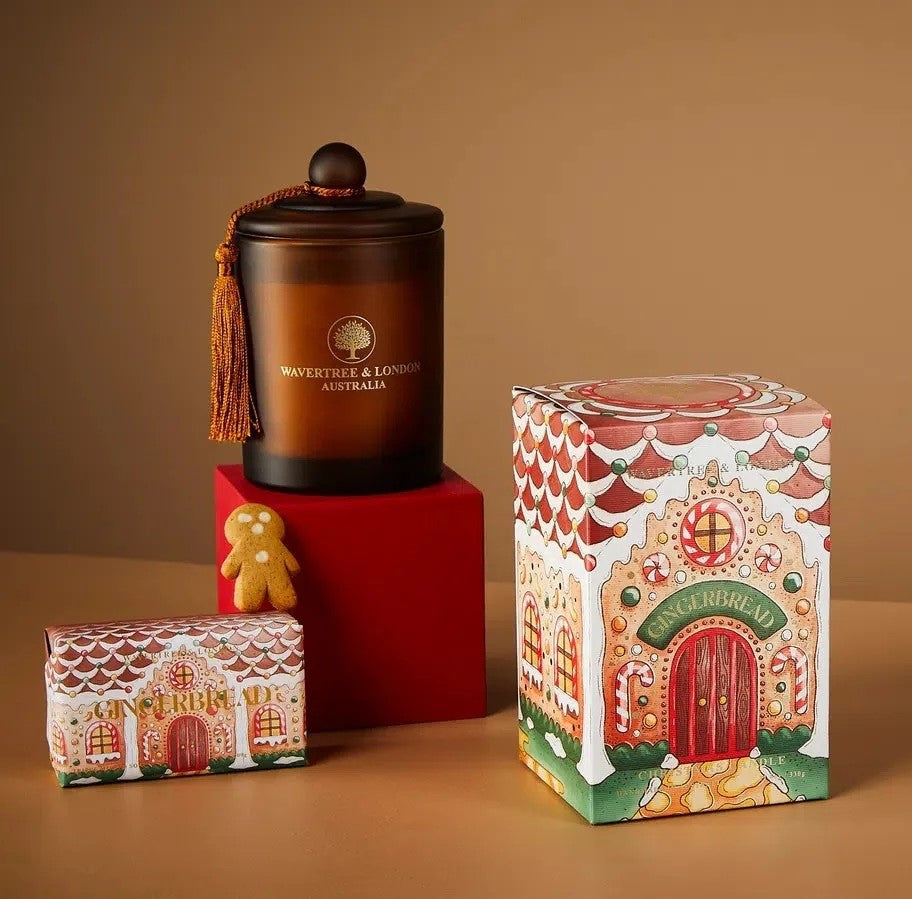 WAVERTREE & LONDON CHRISTMAS 14.5OZ CANDLE - GINGERBREAD
