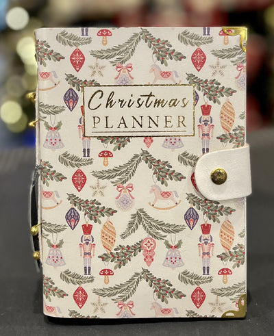 LEATHER CHRISTMAS PLANNER BOOK IA4560-1