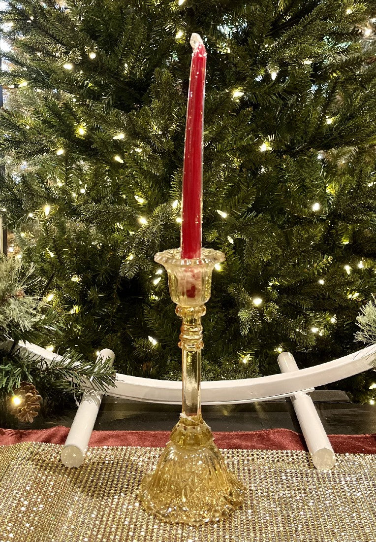 CHAMPAGNE BELL GLASS CANDLE HOLDER LARGE WS4009-1