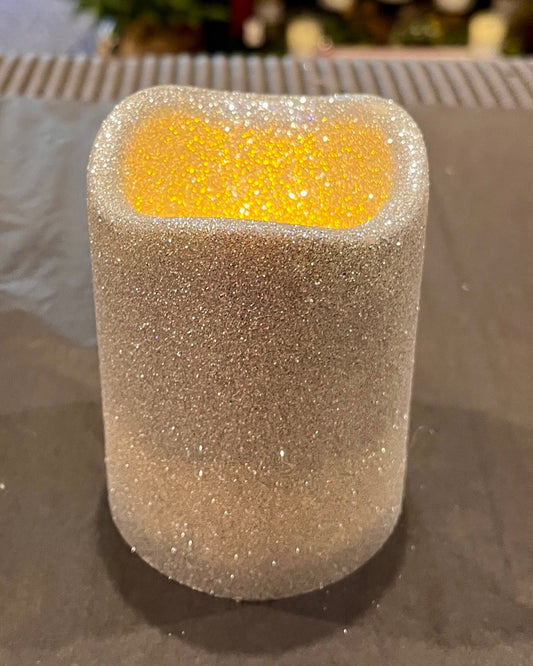 FLAMELESS LED CANDLE SMALL SILVER LD8111-1