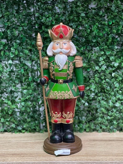 GREEN WITH RED HAT NUTCRACKER XBO109