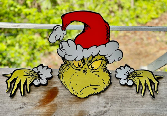 DR SEUSS GRINCH FESTIVE FENCE SITTER XGR82