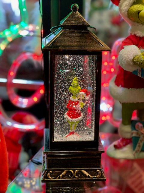GLITTER LANTERN - GRINCH WITH CINDY LOU XGR55