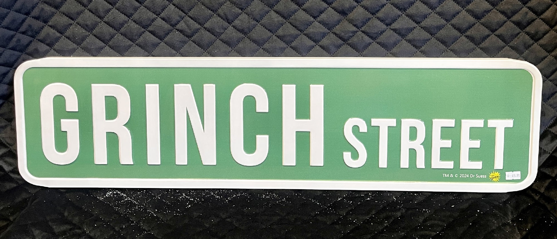 GRINCH STREET METAL SIGN24