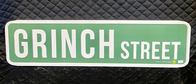 GRINCH STREET METAL SIGN24