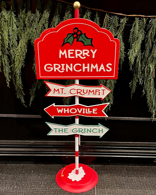 GRINCH VILLAGE TIN SIGN XSIGN25