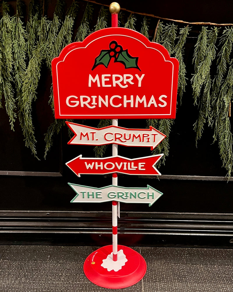 GRINCH VILLAGE TIN SIGN XSIGN25