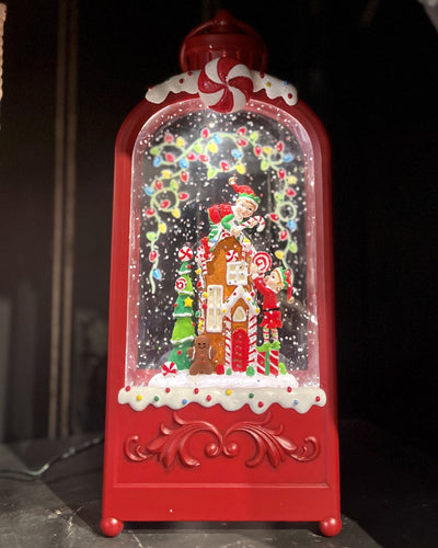 GLITTER LANTERN - ELF CANDY CANE LANTERN PRINT XAC466